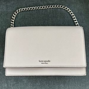 NEW Kate Spade Gray Textured Leather Convertible Bag